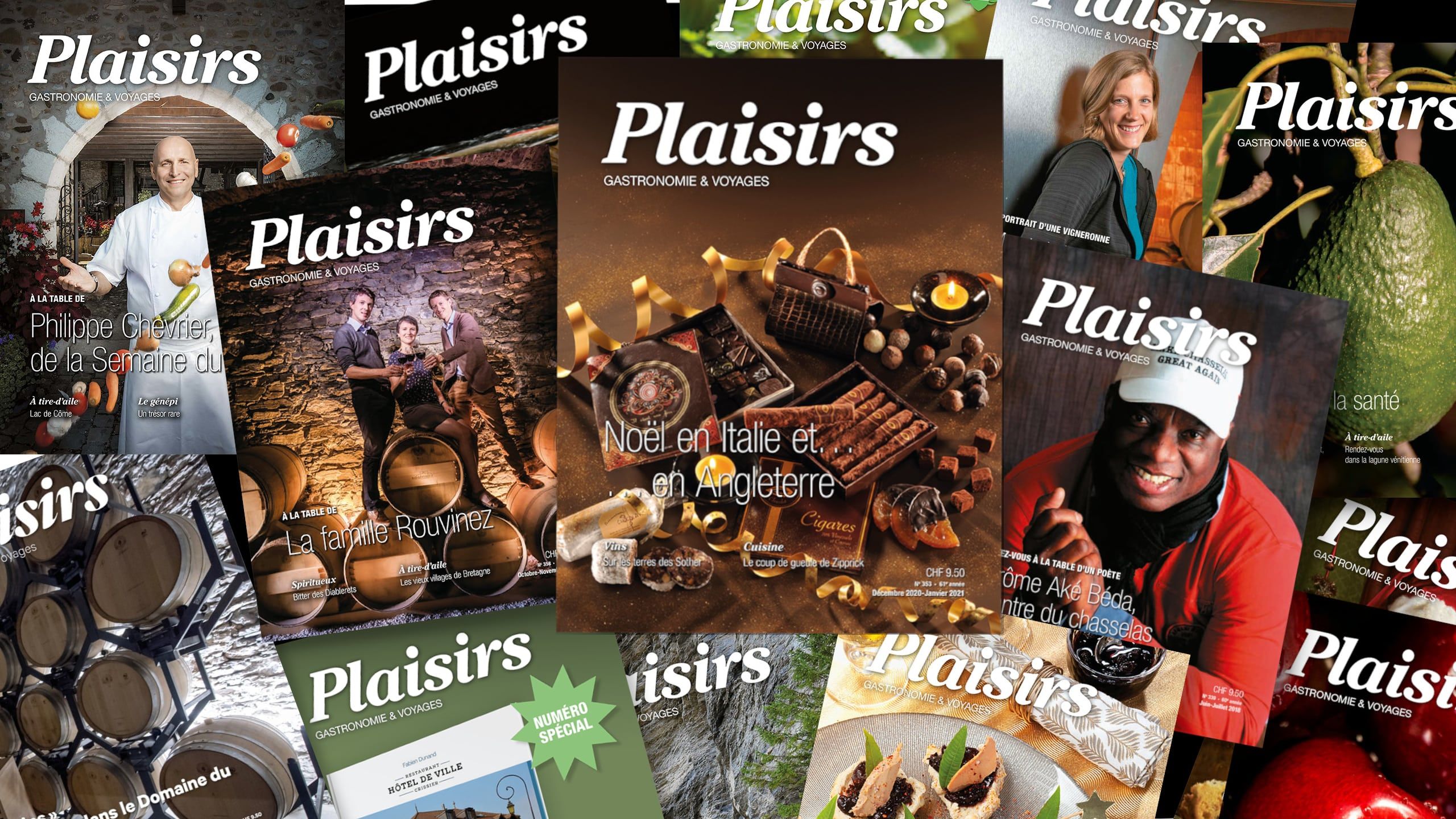 Couvertures de Plaisirs Magazine - Gastronomie et voyage